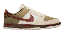 Nike Dunk Low Retro Kaki Rouge Équipe Blanc Perle Léopard (Femme)