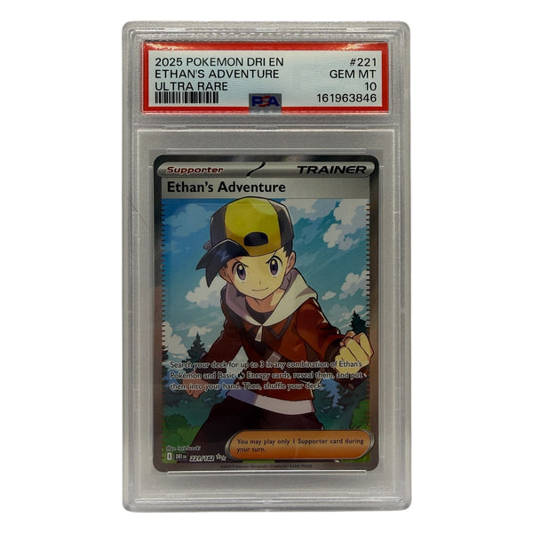 2025 Pokémon Destined Rivals Ethan's Adventure #221 PSA 10 GEM MINT — photo 1