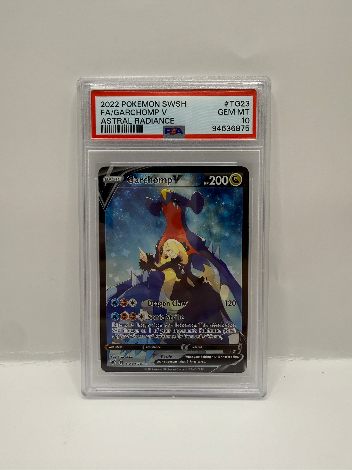 2022 Pokémon SWSH Astral Radiance Garchomp V FA #TG23 PSA 10 GEM MINT