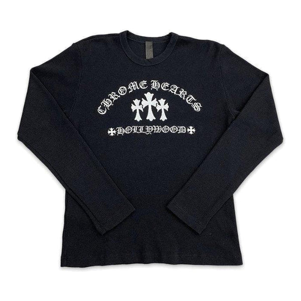 Chrome Hearts Hollywood Cross Thermal Crewneck Black - Supra Sneakers