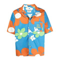 Gallery Dept. Blumenbedrucktes Shirt Blau / Orange