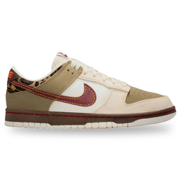 Nike Dunk Low Retro Khaki Team Rot Perlmuttweiß Leopard (Damen)