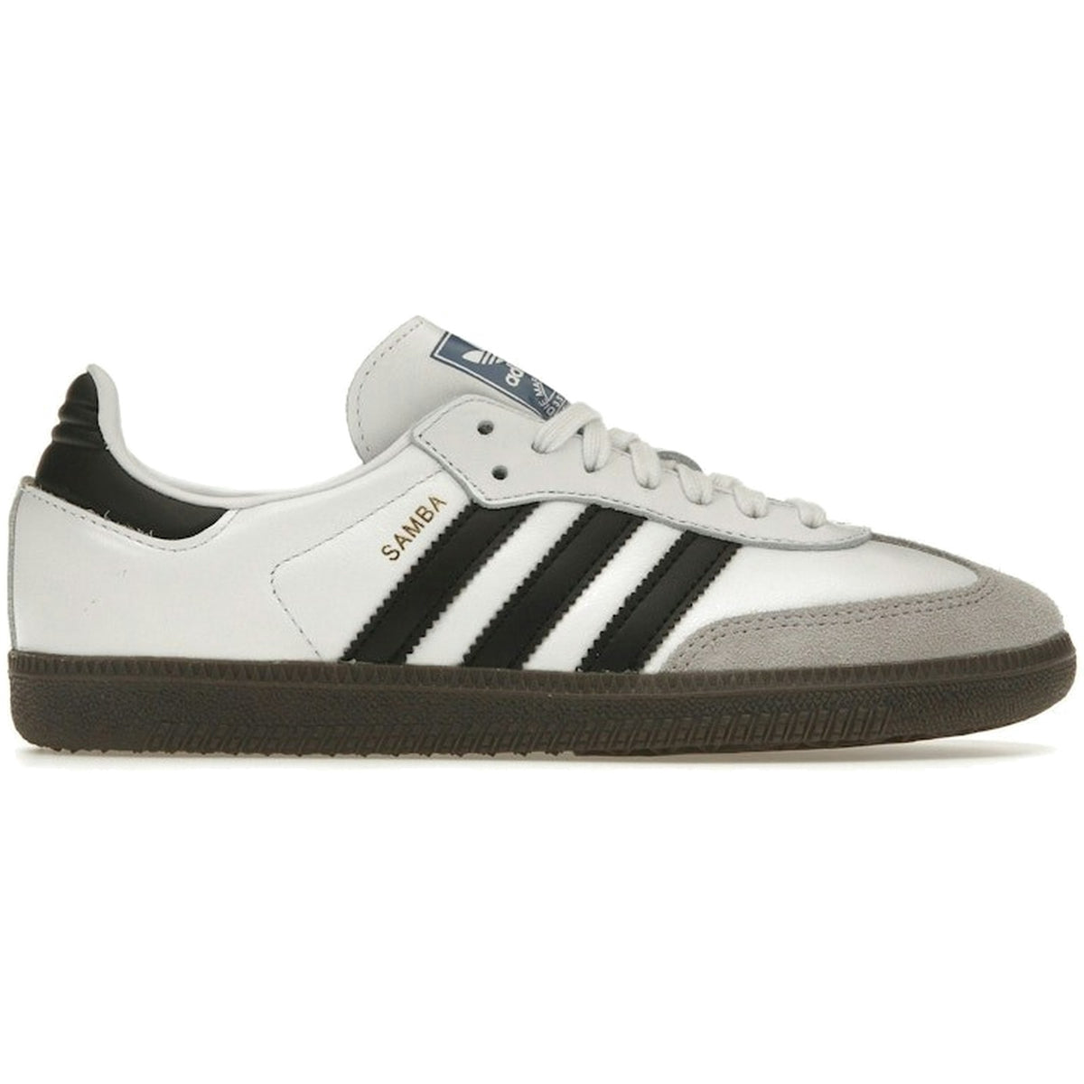 Adidas Samba OG Cloud White Core Black — lateral profile