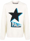 Palm Angels Pull tricoté Rockstar blanc