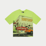 Godspeed GS Surf Shop T-Shirt Lime - Image 4