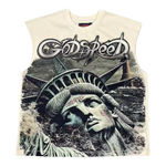 Godspeed Sunken Liberty 2 Sleeveless T-Shirt Bone - Image 1