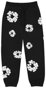 Denim Tears The Cotton Wreath Sweatpants Black - Image 1