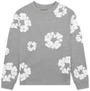 Denim Tears Long Sleeve Cotton Wreath Tee Grey