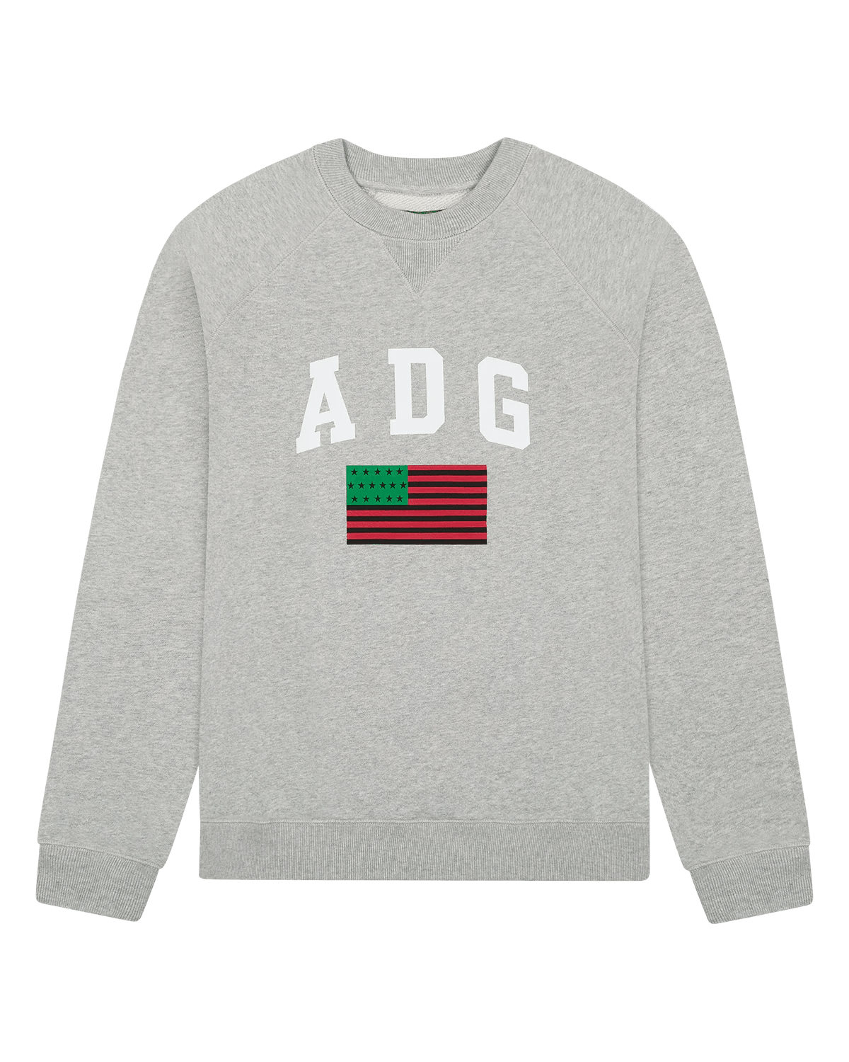 Denim Tears ADG Pan African American Flag Crewneck Grey