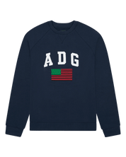 Denim Tears ADG Pan African American Flag Crewneck Blue