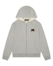 Denim Tears 1619 Pan African American Flag Thermal Lined Zip Hoodie Grey