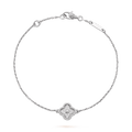 Van Cleef & Arpels Sweet Alhambra bracelet, 1 motif 18K white gold, Diamond