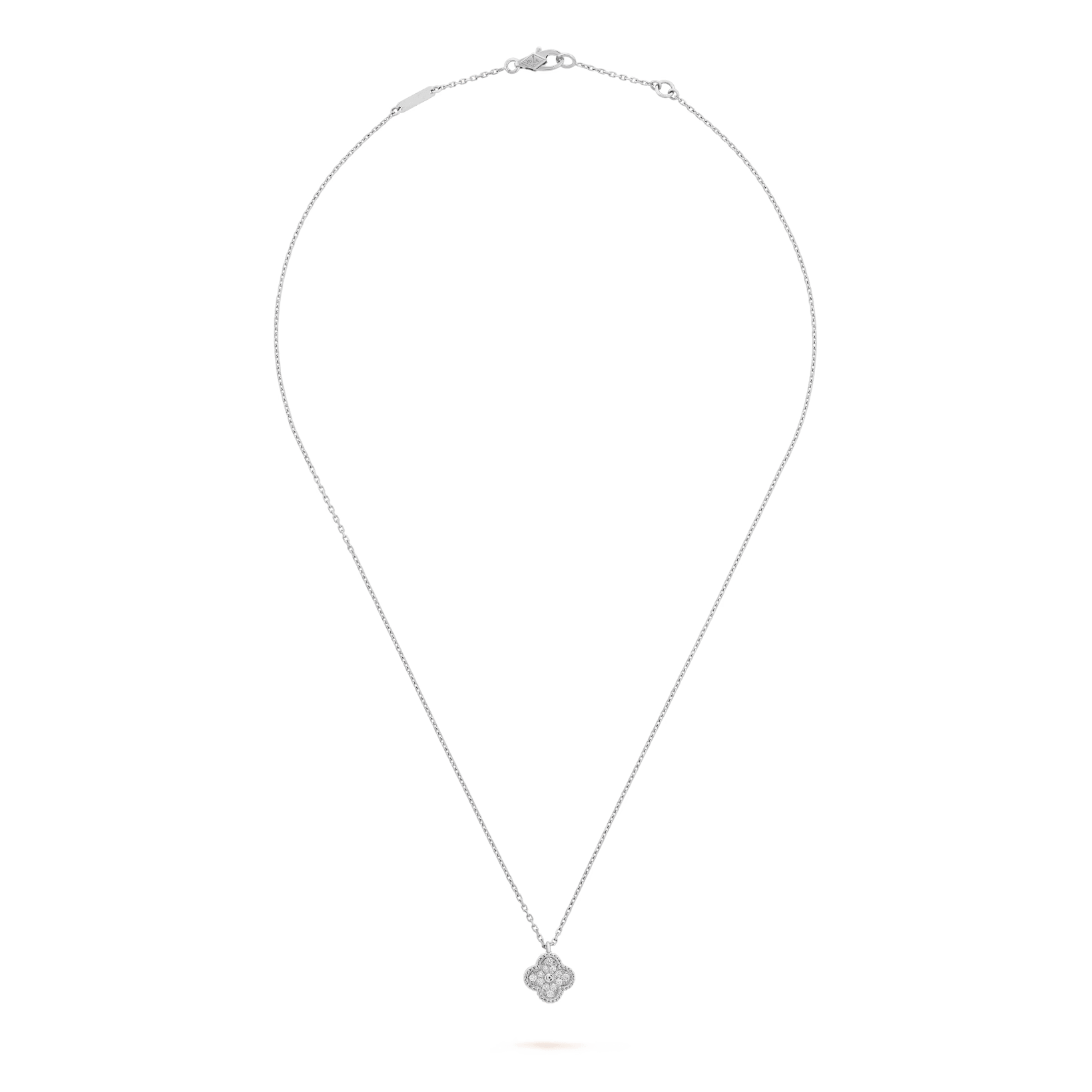 Van Cleef & Arpels Sweet Alhambra pendant 18K white gold, Diamond