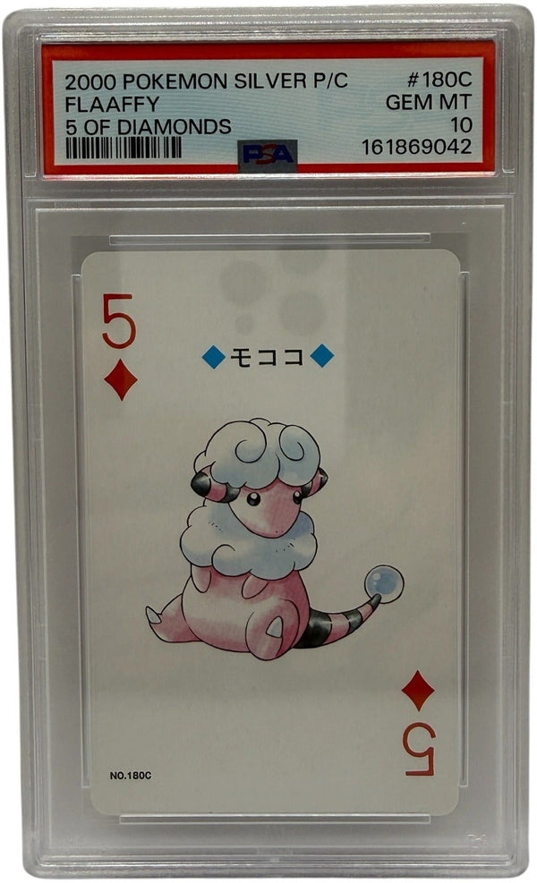 2000 Pokémon Silver Playing Cards Flaaffy 5 of Diamonds #180C PSA 10 GEM MINT — photo 1
