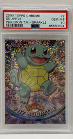 2000 Topps Chrome Pokémon T.V. Squirtle Sparkle #7 PSA 10 GEM MINT - Image 3