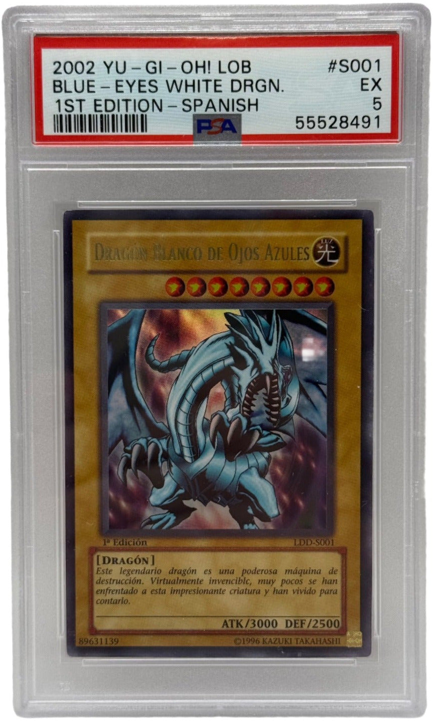 2002 Yu-Gi-Oh! LOB Blue Eyes White Dragon 1st Edition Spanish #S001 - PSA 5 (LDD-S001)