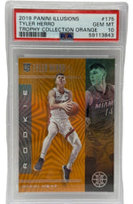 2019 Panini Illusions Tyler Herro Trophy Collection Red /99 Rookie Card #175 PSA 7 NEAR MINT - Image 1