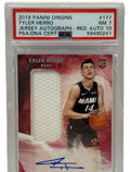 2019 Panini Origins Tyler Herro Jersey Autograph - Red /99 Rookie Card #177 PSA 7 NEAR MINT & AUTO 10