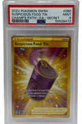 2020 Pokémon Champion's Path Suspicious Food Tin Gold Secret Rare 080/073 PSA 9 MINT