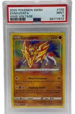 2020 Pokémon Vivid Voltage Zamazenta Amazing Rare 102/185 PSA 9 MINT - Image 1