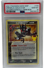 2021 Pokémon SWSH Celebrations ETB Greninja Gold Star SWSH144 PSA 10 GEM MINT - Image 1