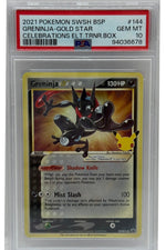 2021 Pokémon SWSH Celebrations ETB Greninja Gold Star SWSH144 PSA 10 GEM MINT - Image 3