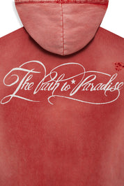 Hellstar Path To Paradise Zip-Up Hoodie Red