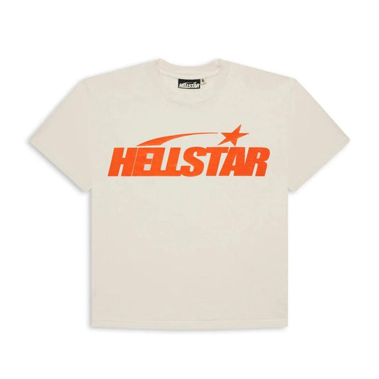 Hellstar Studios Classic Gel T-Shirt Beige & Orange