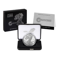 2025 Pièce épreuve d'argent d'une once de l'Aigle américain gravée au laser - West Point (W)