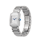 Cartier Tank Française Watch, Small Model, Quartz Movement, Steel, Diamonds - Image 2