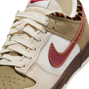 Nike Dunk Low Retro Khaki Team Red Pearl White Leopard (Women's)