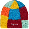 Supreme Bonnet tricoté à blocs multicolores