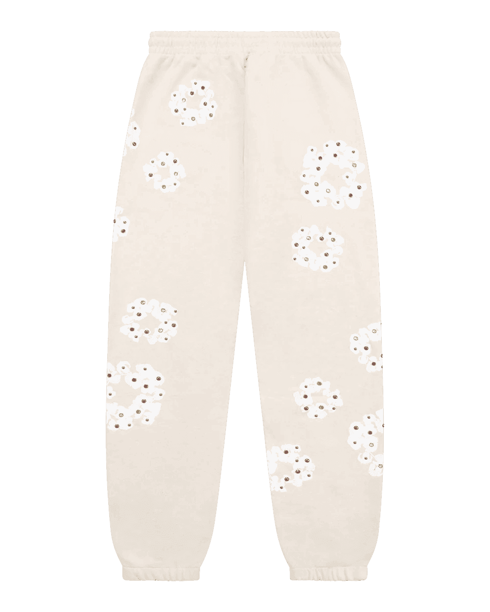 Denim Tears Rhinestone Cotton Wreath Sweatpants Oatmeal