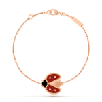 Van Cleef & Arpels Lucky Spring bracelet, open wings ladybug 18K rose gold, Carnelian, Onyx - Image 1