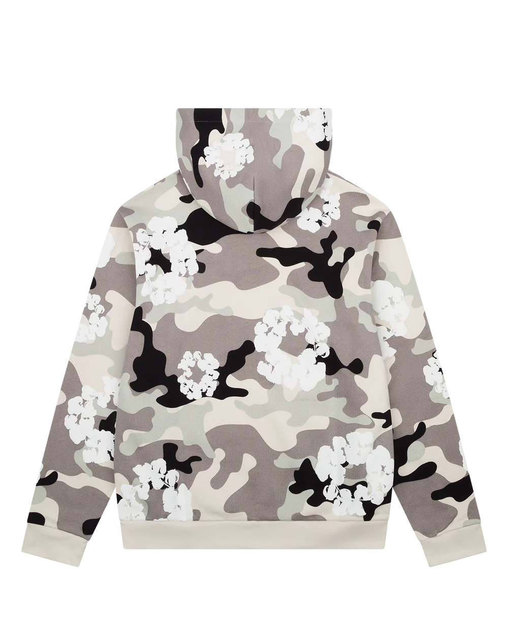 Denim Tears White Snow Camo Cotton Wreath Zip Hoodie