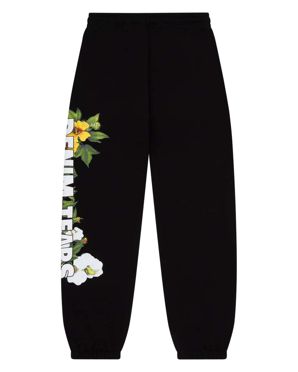 Denim Tears DT Floral Logo Sweatpant Black