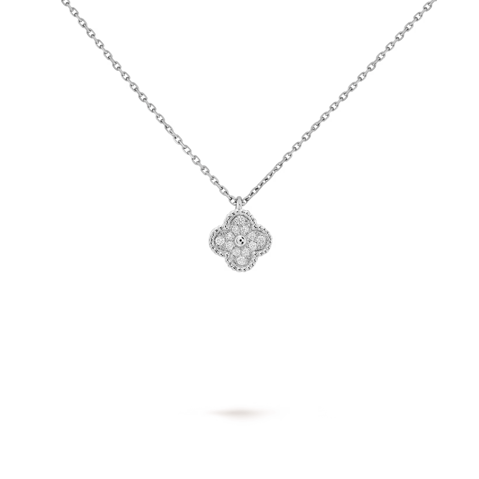 Van Cleef & Arpels Sweet Alhambra pendant 18K white gold, Diamond