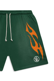 Hellstar Studios Flame Shorts Green