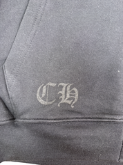 Chrome Hearts Script Thermal Zip Up Hoodie Black / Blue
