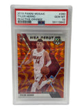 2019 Carte recrue Panini Mosaic Tyler Herro Reactive Orange #280 PSA 10 GEM MINT