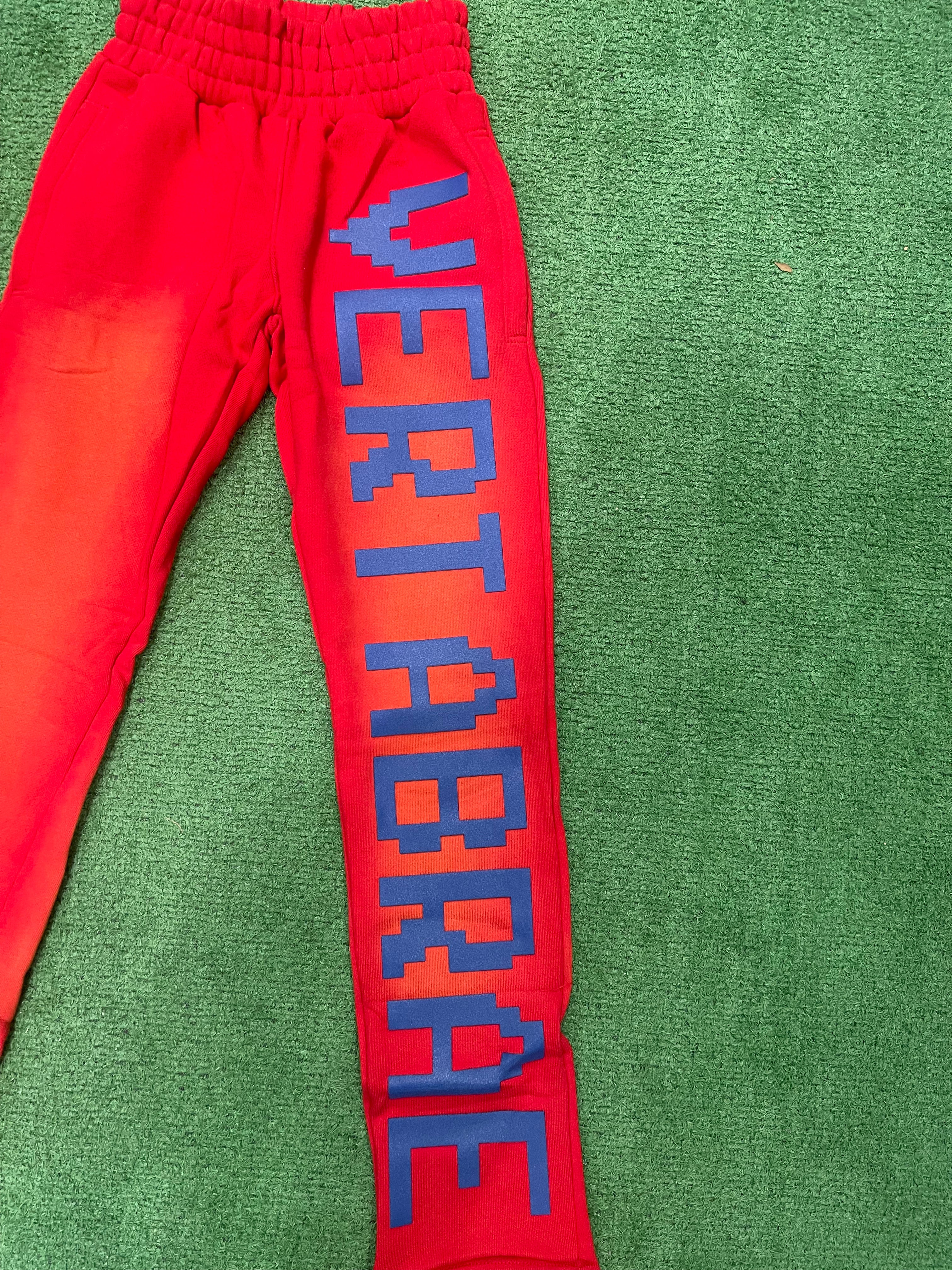 Vertabrae C-2 Sweat Pants Washed (Red & Blue)