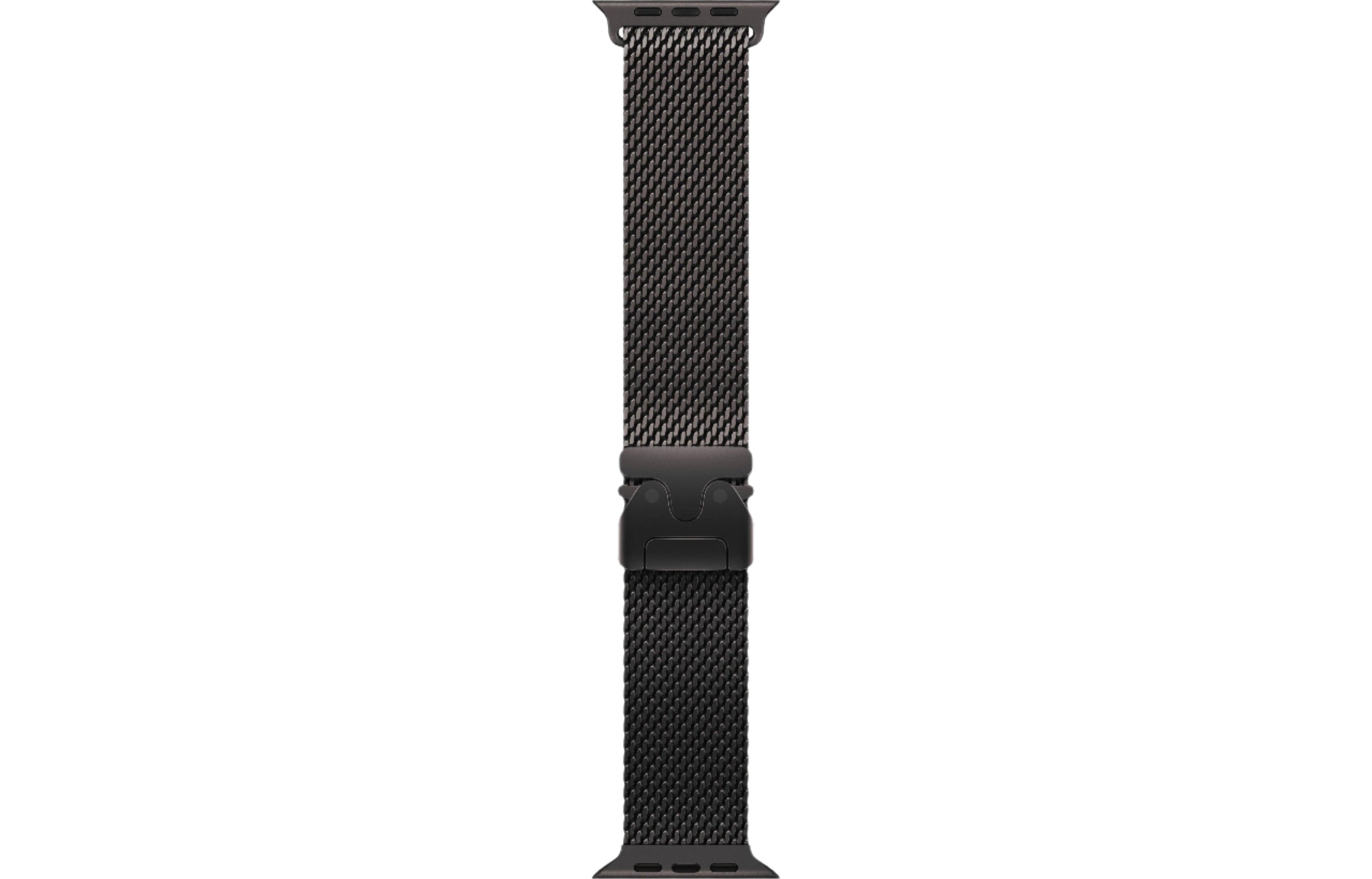 Apple Watch Ultra 2 - Black - Titanium Milanese Loop Band - Medium (155 - 185mm)