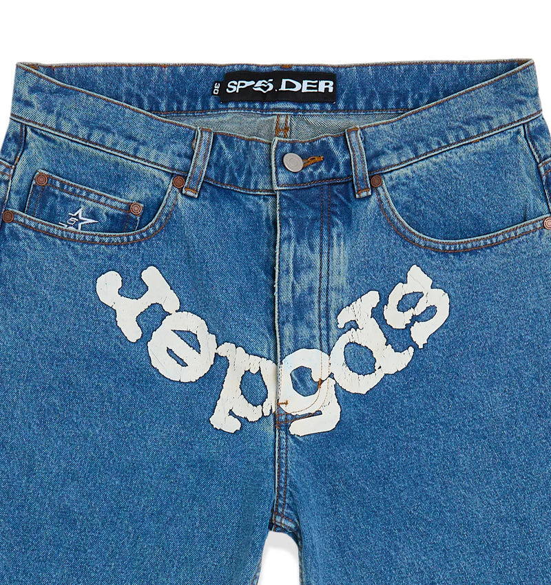 Sp5der OG Logo Denim Short