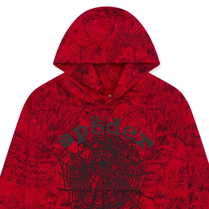 Sp5der OG Tree Camo Hoodie Red