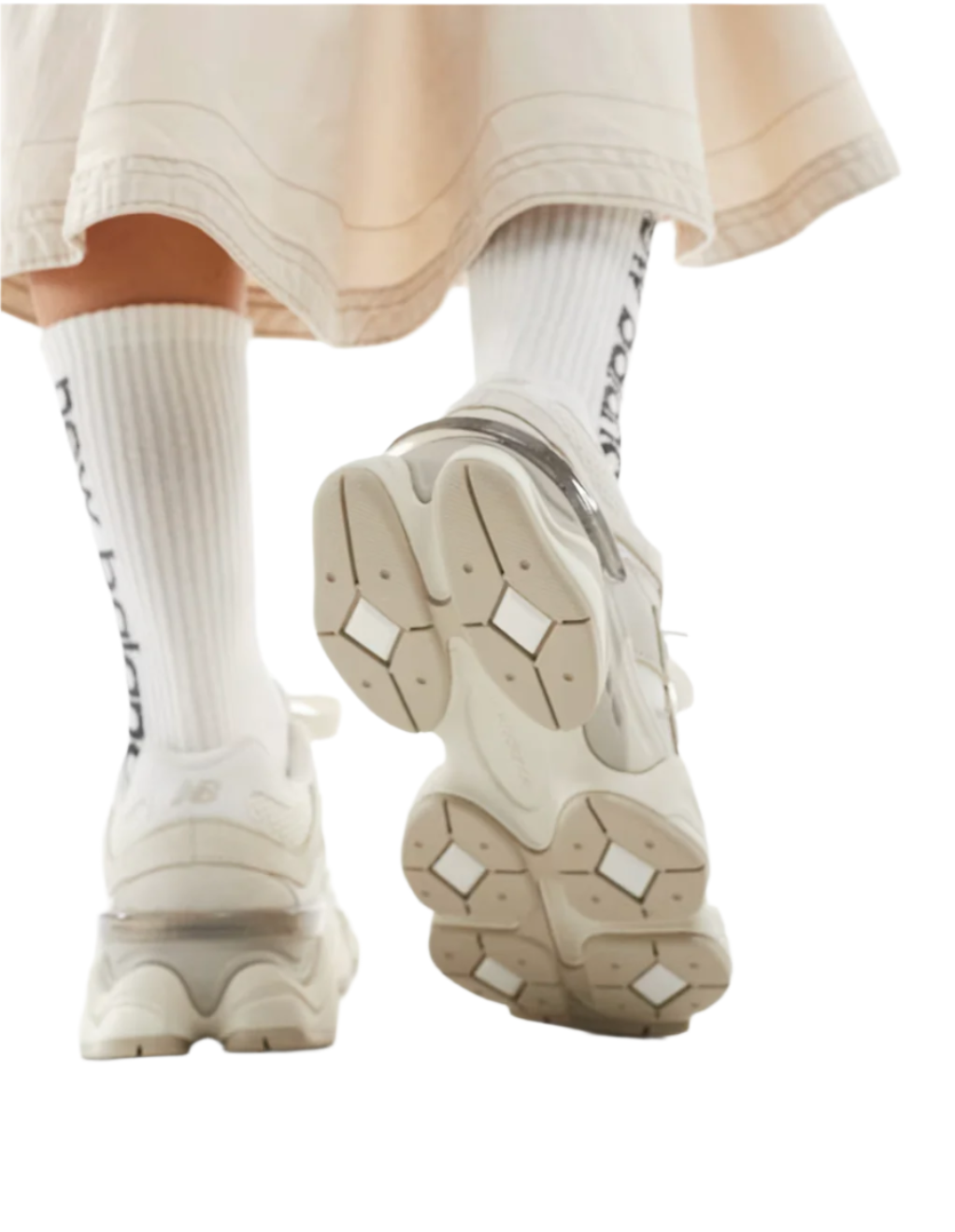 New Balance 9060 Beige Ribbon Laces