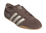 Brown Adidas sneaker with three white stripes on a white background - Image 2