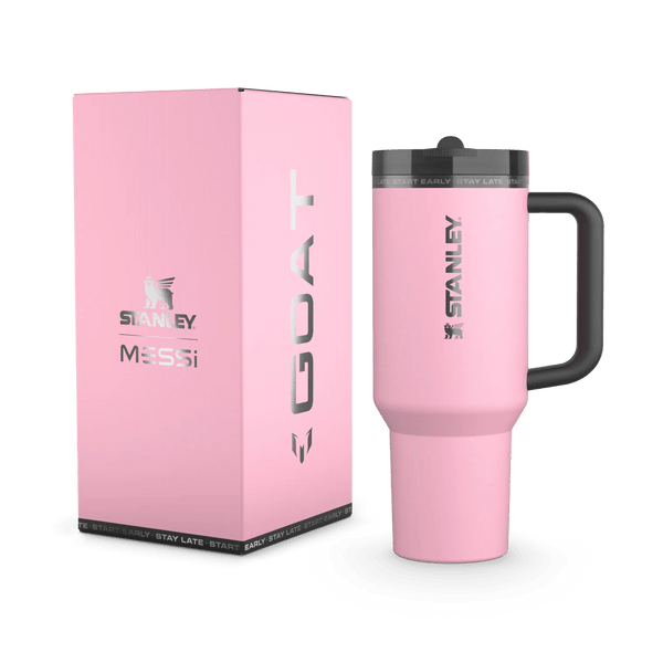 The Messi x Stanley Quencher Protour Flip Straw Tumbler | 40 oz (Goat Pink)