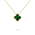 Pendentif Vintage Alhambra Van Cleef & Arpels en or jaune 18K, Malachite