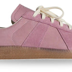 Pink sneaker with a brown sole on a white background — detail - Image 5