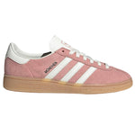 Pink Adidas sneaker with white stripes on a white background - Image 1
